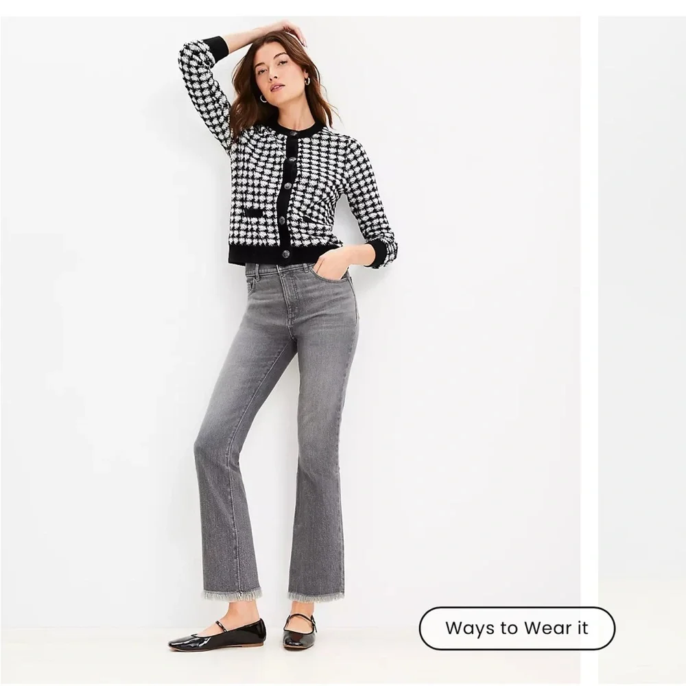 LOFT Gray High Rise Women Jeans - Picture 6 of 10